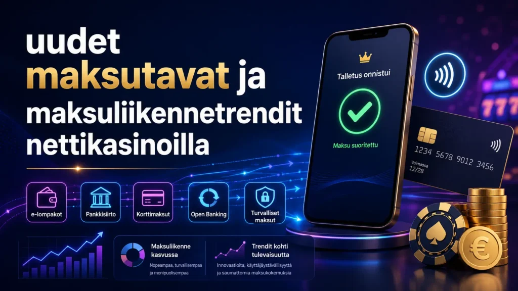 uudet maksutavat ja maksuliikennetrendit nettikasinoilla
